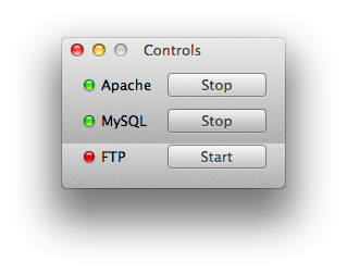 Apache と MySQL を起動
