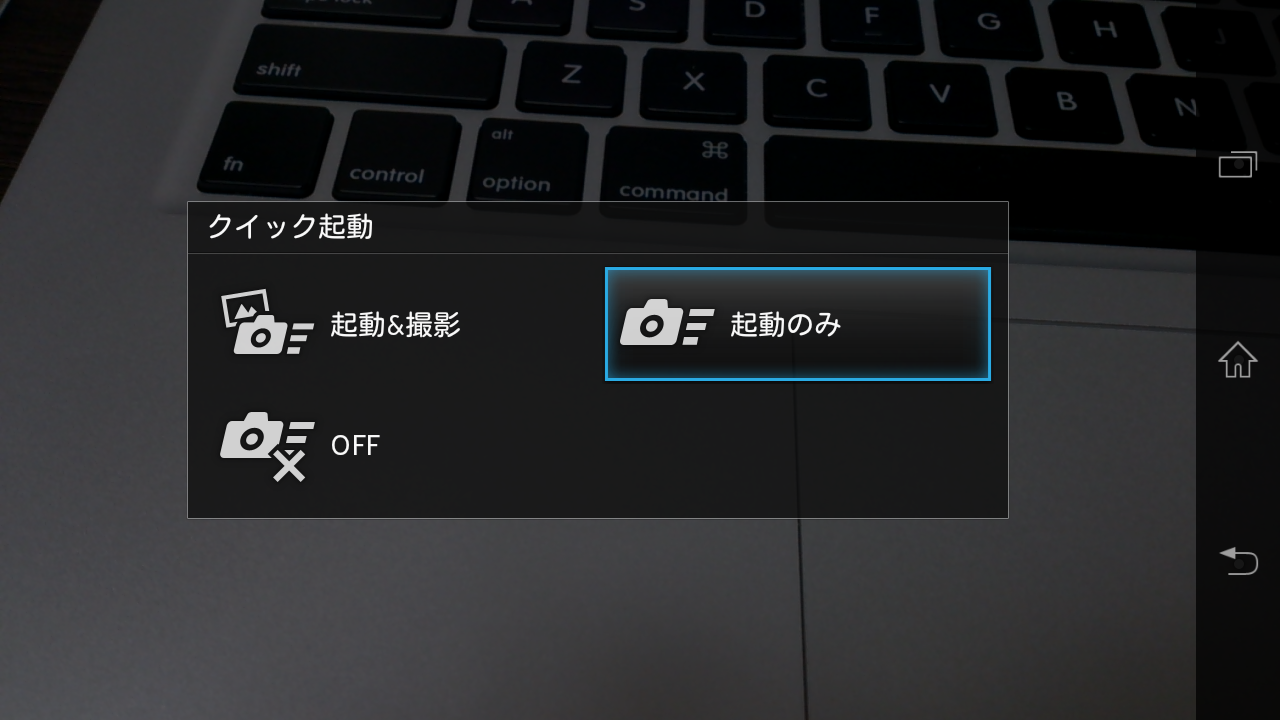 起動のみ